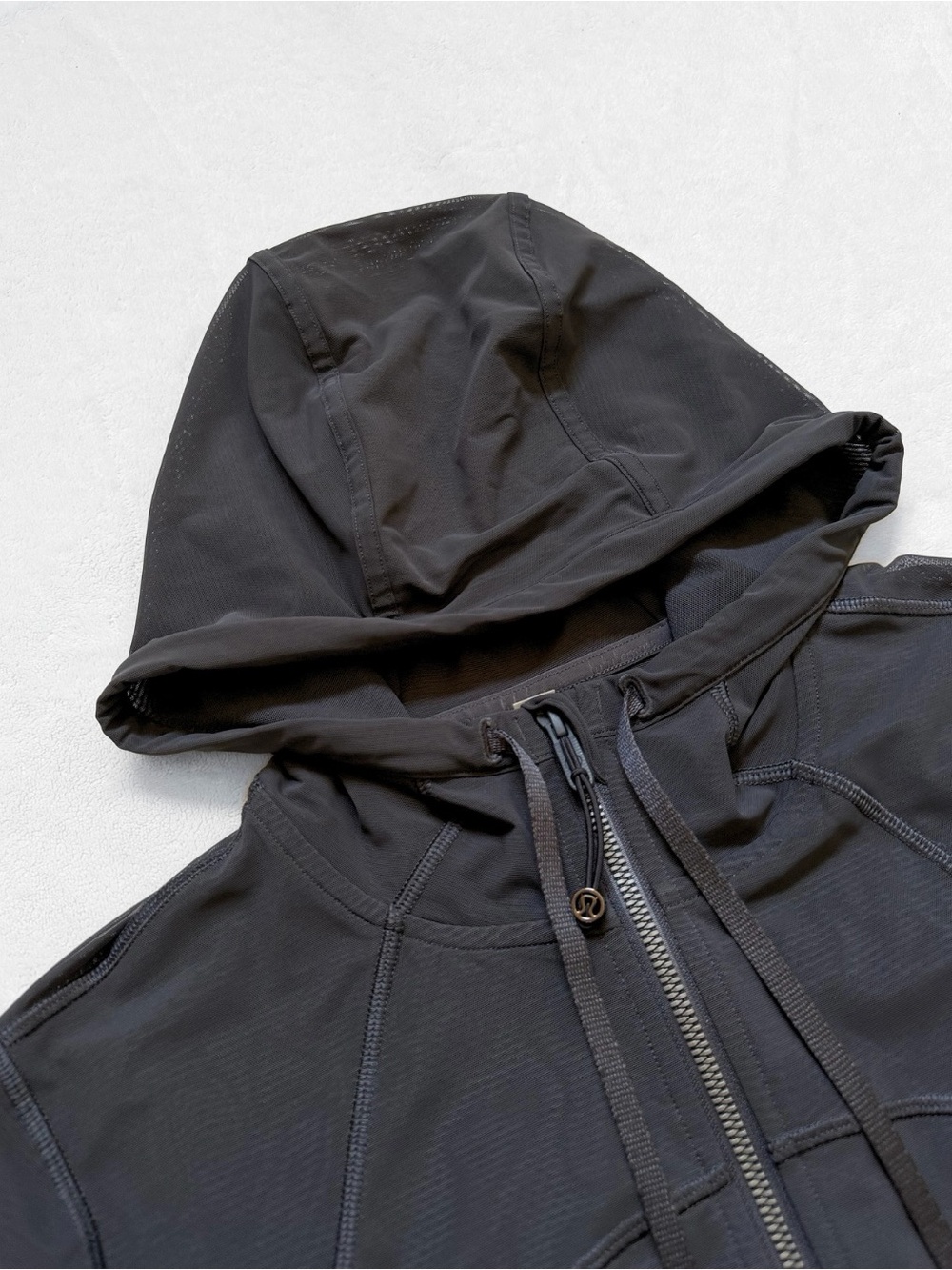 NWOT Lululemon Define Cropped Hooded Jacket Mesh Vent Nulu – Black – Size 10 - Picture 6 of 10